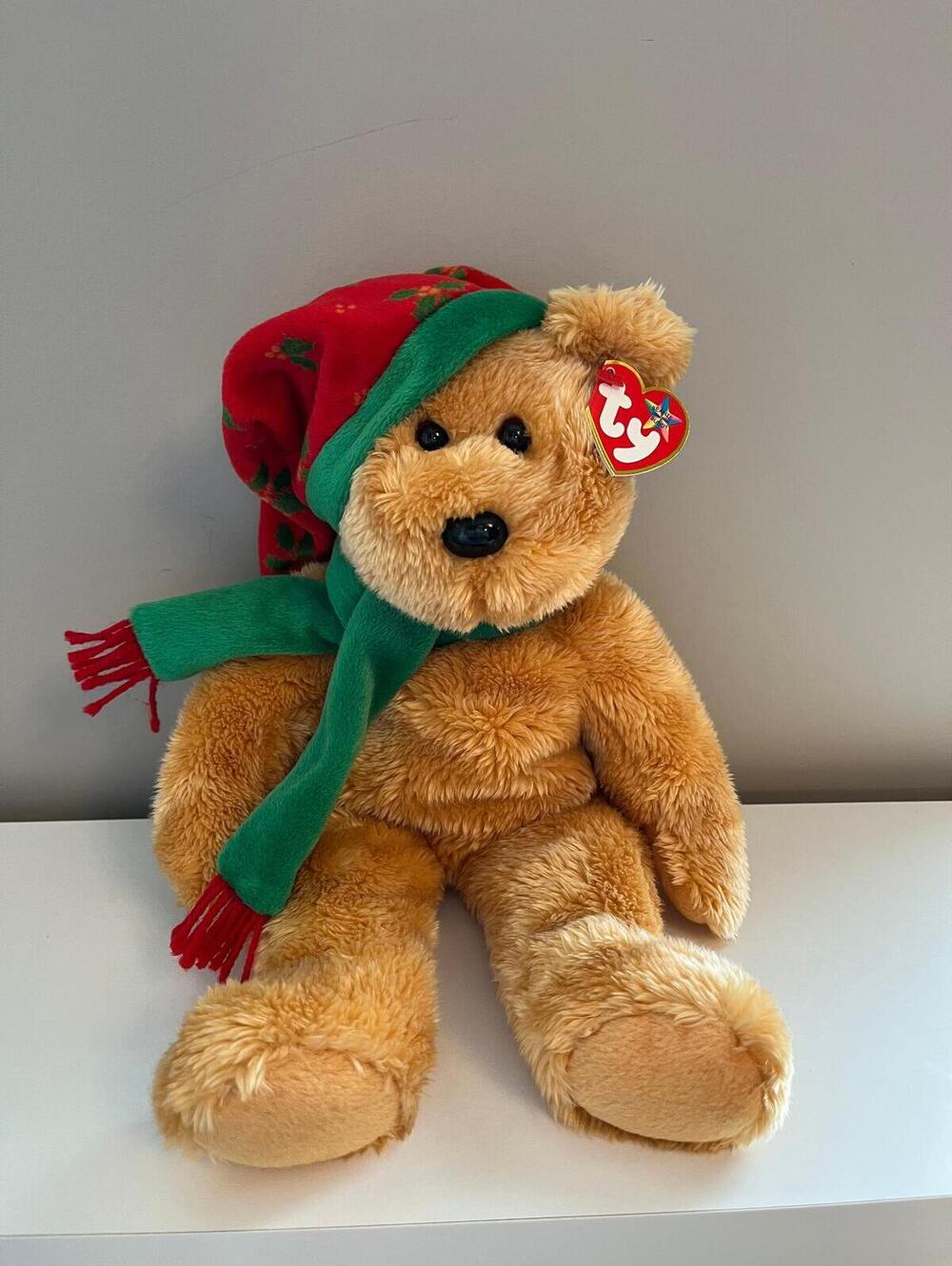 Ty Beanie Buddy “2003 Holiday Teddy” the Holiday Bear (13.5 inch)